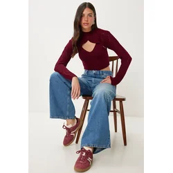 Happiness Istanbul Ženska bluza Mt00153, Bordo