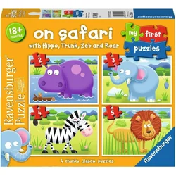 Ravensburger Slagalica Moje prve puzzle On safari, 2/3/4/5 delova