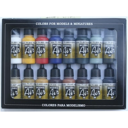 Vallejo Model Air Set osnovnih barv (16 barv)