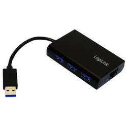 LOGILINK USB3.0 Hub + Gigabit Ethernet