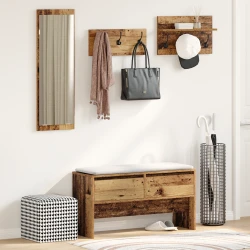 Set namještaja za predsoblje 4 pcs Staro drvo Konstruirano drvo