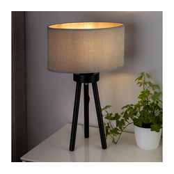 Duolla - Stona lampa OVAL, 1xE27/15W/230V, prečnik 30 cm, siva