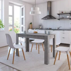 vidaXL Jedilna miza betonsko siva 120x60x76 cm iverna plošča