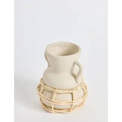 Aberto Design Vaza Pot Terracota, 12x16x12 cm, Krem