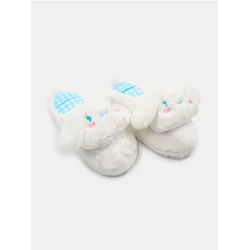 Sinsay - Papuče s veštačkim krznom i vezom Cinnamoroll - belo