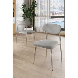 Hanah Home Set stolica Vina, 56x76x97 cm, 6 komada, Svetlosive