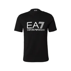 EA7 Emporio Armani Majica črna / bela