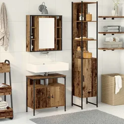 Set namještaja za kupaonicu 3 pcs Staro drvo Konstruirano drvo