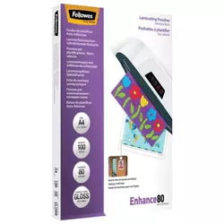 Folija za plastifikaciju A4 80mic sjajna samolepljiva Fellowes 5302202