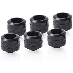 Alphacool Eiszapfen PRO 16mm HardTube fiting G1/4 - tamno crni / paket 6 komada
