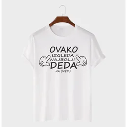 MAFIMI Muška majica Ovako izgleda najbolji deda, Bela