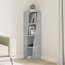 Kutni ormarić Betonski sivi 27,5x27x102cm Konstruirano drvo