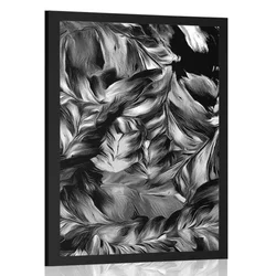 Plakat retro poteze rož v črnobeli varianti - 40x60 no frame