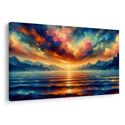 Slika sončni zahod nad oceanom - 60x40