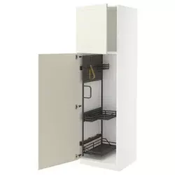 METOD Visoki element-ostava, bela/Bodbyn prljavobela, 60x60x200 cm