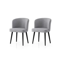 Hanah Home Set stolica Soft-4115 V2, 63x56x103.5 cm, 2 komada, Svetlosive
