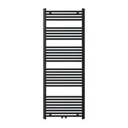 Novaservis - Peškirni radijator za kupatilo, ljestvasti, 836W/230V, 160x60 cm, crni, ravan