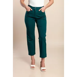 Plus size bombažne hlače, zelene