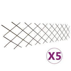 Vidaxl Mrežaste ograje iz vrbe 5 kosov 180x60 cm