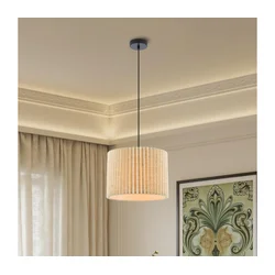 Brilagi - Luster na lanku NORDIC WAVE 1xE27/15W/230V prečnik 32 cm lan/crna