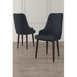 Hanah Home Set stolica Trex, 46x95x42 cm, 4 komada, Antracit-braon