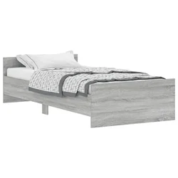 Vidaxl Posteljni okvir siva sonoma 100x200 cm inženirski les