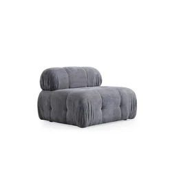 Atelier del Sofa Fotelja Petite O1, 108 x 108 x 83 cm, 95 x 95 x 75 cm, Tamnosiva