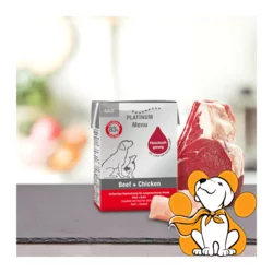 PLATINUM Vlažna hrana za pse Menu Beef&Chicken 185g