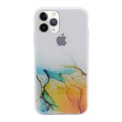 Maska Water Spark za iPhone 12 Pro Max transparent zlatno-plava