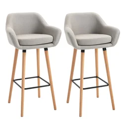 Homestar Set barskih stolov 2 kosa 55x48x100 cm bež