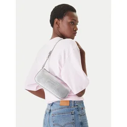 Tommy Jeans Ročna torba Tjw Must Metallic Shoulder Bag AW0AW18457 Srebrna