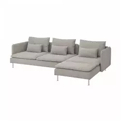 SÖDERHAMN Sofa 4-sed, s lenjivcem/Viarp bež/smeđa