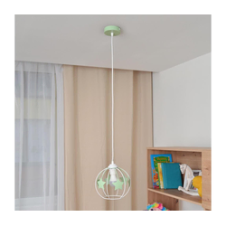 Dečiji luster na sajli STARS 1xE27/15W/230V zelena/bela