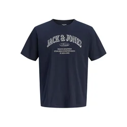 JACK & JONES Majica JJEDENVER temno modra / bela