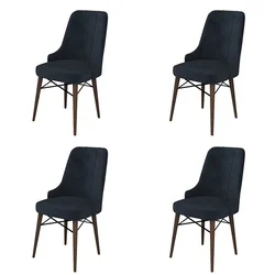 Hanah Home Set stolica Pare, 46x94x46 cm, 4 komada, Antracit-braon