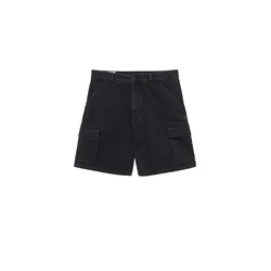 Pull&Bear Kargo kavbojke  črn denim