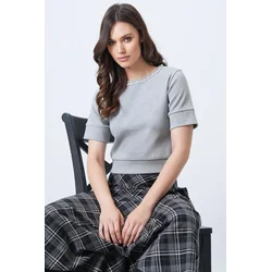 Trend Alacati Stili Ženska bluza Alc-X14637, Siva