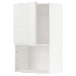 METOD Zidni element za mikrotalasnu, bela/Voxtorp v. sjaj bela, 60x100 cm