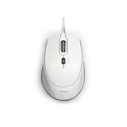 Miška PORT USB-A/USB-C, tiha, bela, 3600 dpi
