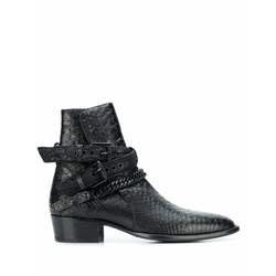 Amiri - croc-effect ankle boots - men - Black