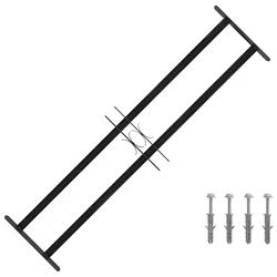 Rešetka za prozor 115 x 30 cm Čelik s prahom premazan Crna