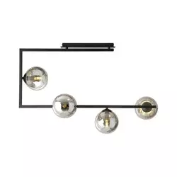 Luster na šipci SOMA 4xE14/10W/230V crna/siva