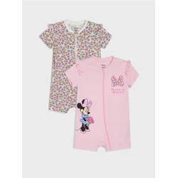 Sinsay - 2-pack pamučni rampers sa printom Minnie Mouse - pastelno roze