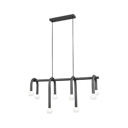 Luster na sajli DELORI 8xG9/28W/230V crni