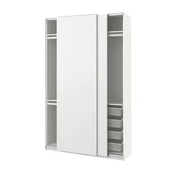 PAX/HASVIK Garderobni sestav, bela/bela, 150x43x236 cm