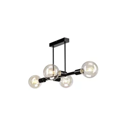 Luster na šipci ASTRID 4xE27/60W/230V crna