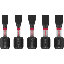 Bosch Pro ravni udarni bit SL4.5-SL6.5 2608521U60, 25 mm, 5 komada
