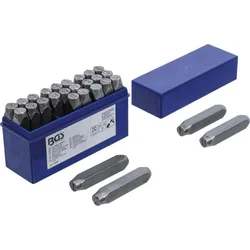 BGS set označevalnih žigov za črke, standardni, 10 mm