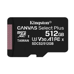 Memorije kartice KINGSTON SDCS2/512GB/microSD/512GB/Class U1/100MB/s-85MB/s+adapter
