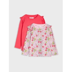 Sinsay - Pamučne majice 2 pack - roze